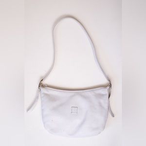 Vintage Anne Klein White Logo hobo shoulder Handbag, Purse, Bag